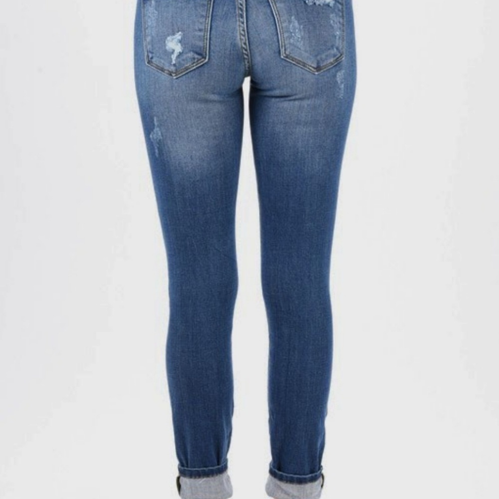 Judy Blue Leopard Patch Distressed Jeans - Picture 4 of 7